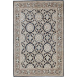Ziegler Wool Oriental Area Rug in Brown/Gold/Black
