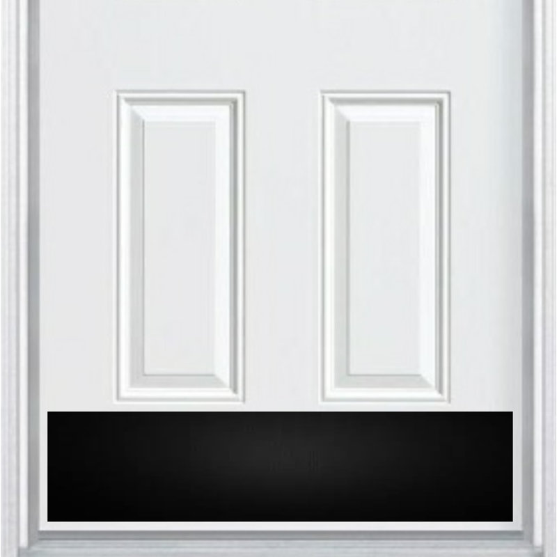Plaque de protection pour porte Ackland - Aluminium anodisé - Fixation industrielle auto-adhésive, Noir satiné
