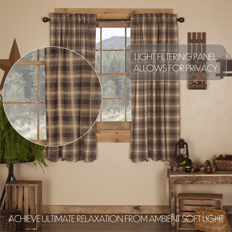 Paire de rideaux occultant 100% coton avec passe-tringle, L 36 po x L 63 po