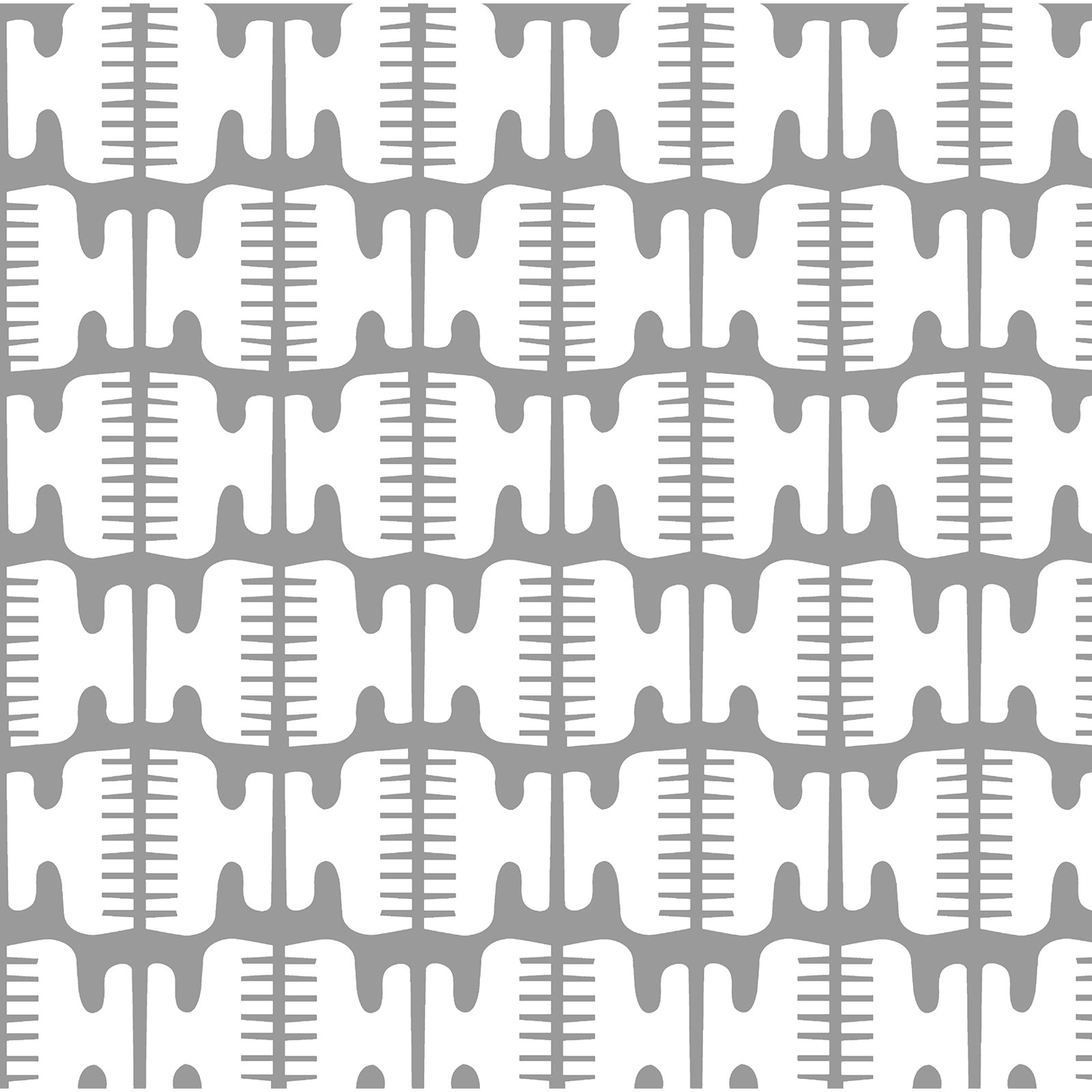 Elliott Mid-Century Peel & Stick Geometric Wallpaper, Gray/White
