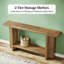 Table de canapé à double couche avec rangement, table de couloir, console