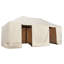Housse de pavillon toutes saisons avec toit à pente facile et porte à fermeture à glissière - imperméable, résistante à la neige, s'adapte à la plupart des pavillons de jardin de 12 pi x 20 pi