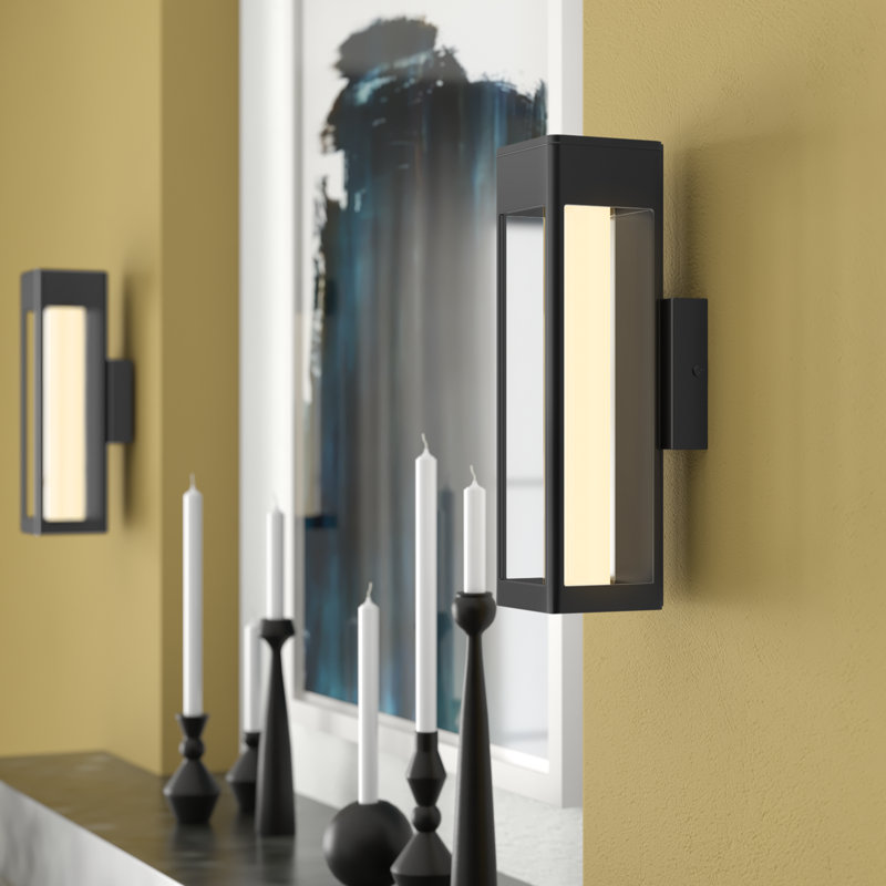 Amijah LED Wall Sconces with Milky Glass, Waterproof Wall Mount Lamps for Outdoor & Indoor, 3000K