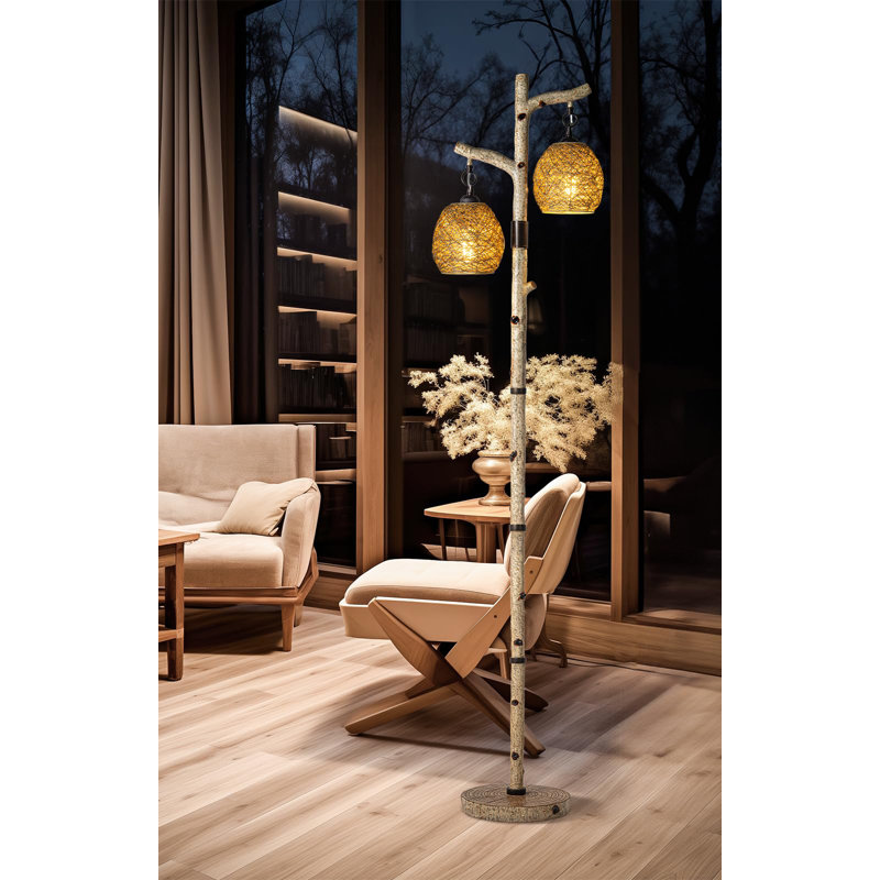 Cerrato 63.5'' Mint Green Tree Floor Lamp