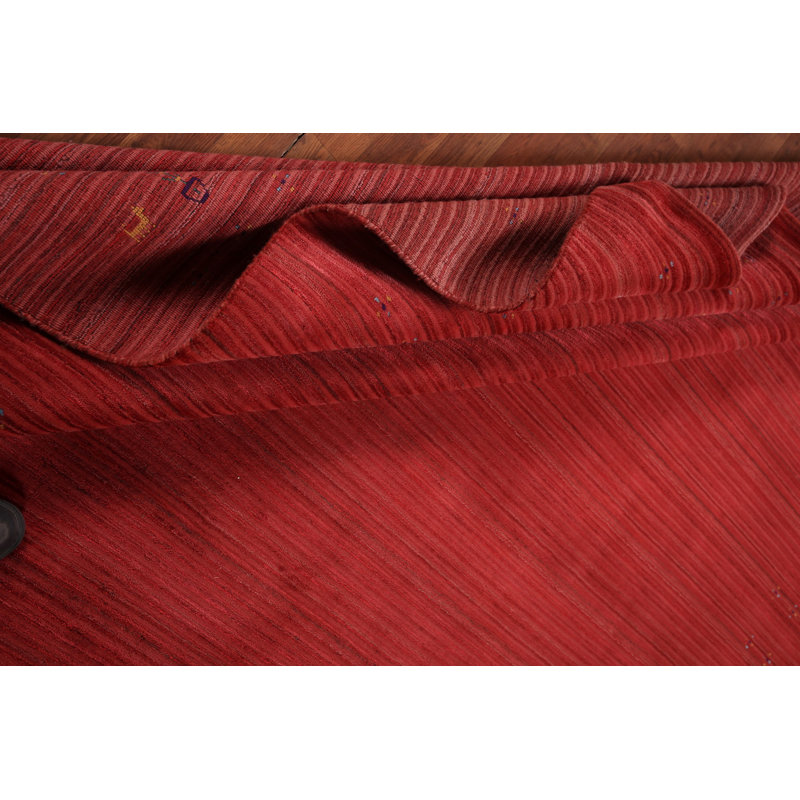 Tapis rayé tribal Gabbeh 9 x 11