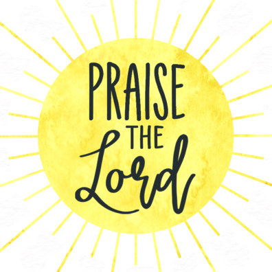 "Amez Praise The Lord" sur toile, art textuel, H 12 po x l 12 po