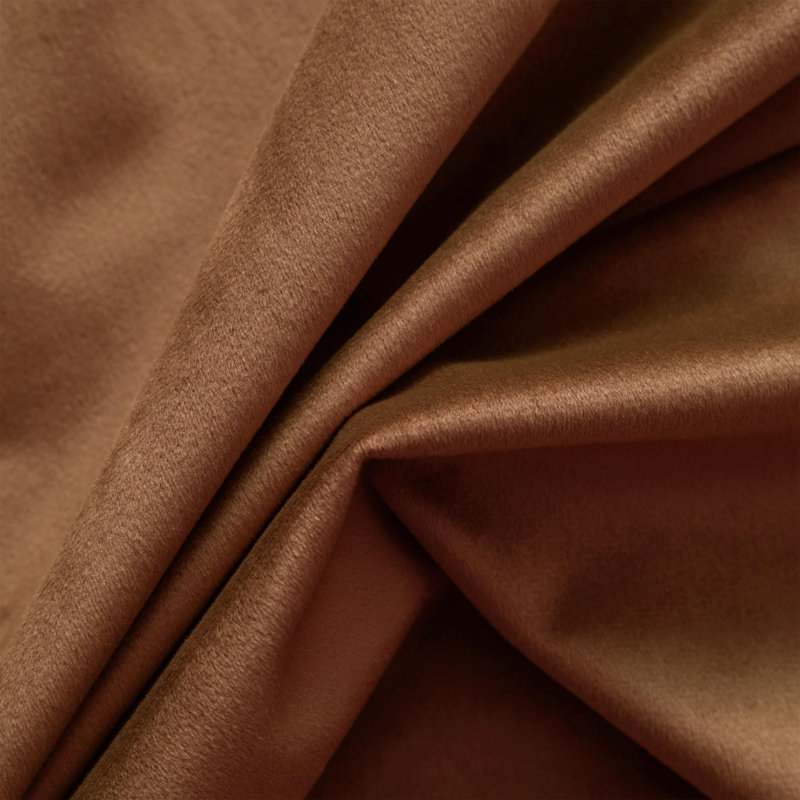 Ensemble de rideaux en velours 2 panneaux Dessy, Or / brun, L 52 po x L 108 po