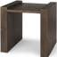 Table à plateau 22 po en bois massif espresso et brun