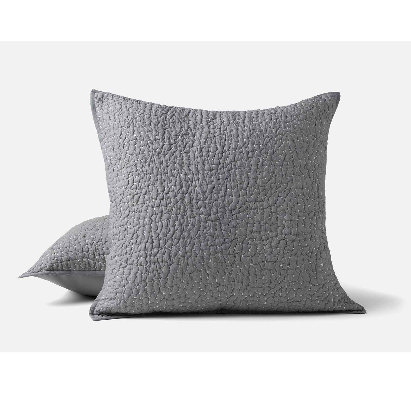 Pebbled Organic Sham, Slate