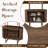 70.8''Tall 4-Tier Arched Bookshelf with Curved Ribbed Enclosed Storage Cabinet Base