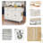 Kitchen Island Cart With Solid Wood Top And Locking Wheels, 4 Door Cabinet And Drawers-1399883364