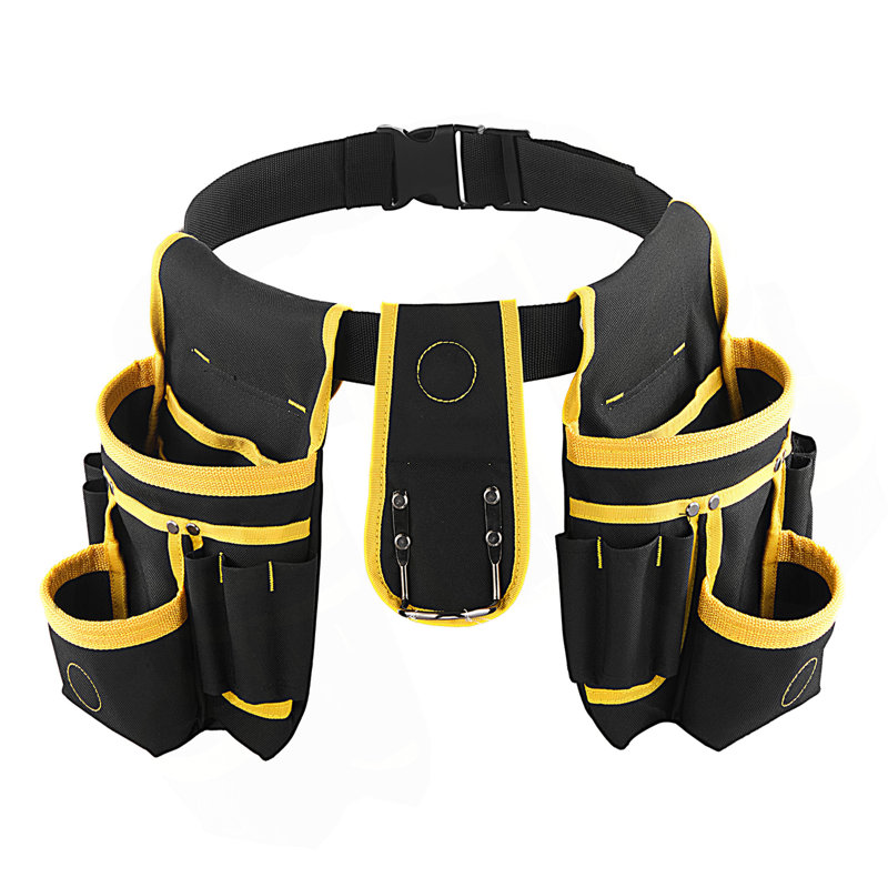 Ceinture à outils, pochette à outils magnétique pour les hommes, sac de travail détachable à ceinture polyvalente réglable pour 28 électriciens, charpentier, construction, organisateur de tablier de travail, taille réglable de 31 à 48