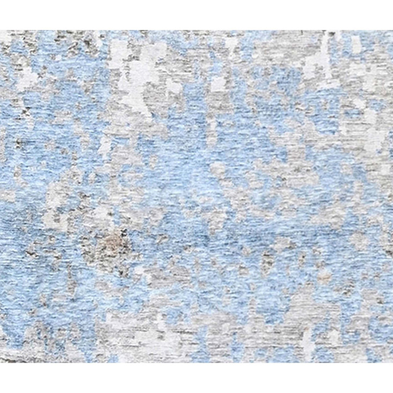 Hand Knotted Abstract Area Rug in Beige/Silver