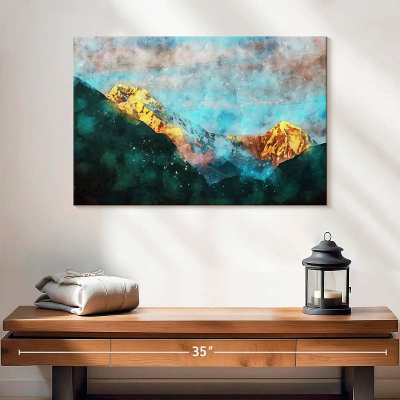 Avery Mountain Abstract Landscape, 16" H x 24" W