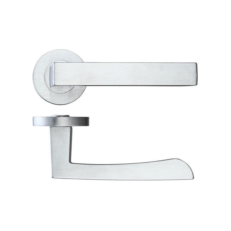 Mensa Passage (Hall & Closet) Door Handle Kit, Satin Chrome