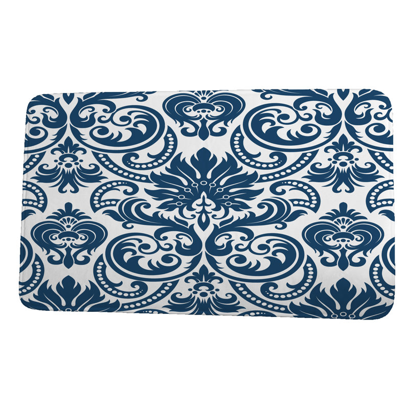 Tapis pour salle de bain Lowenstein, H 18 po x L 30 po, Bleu