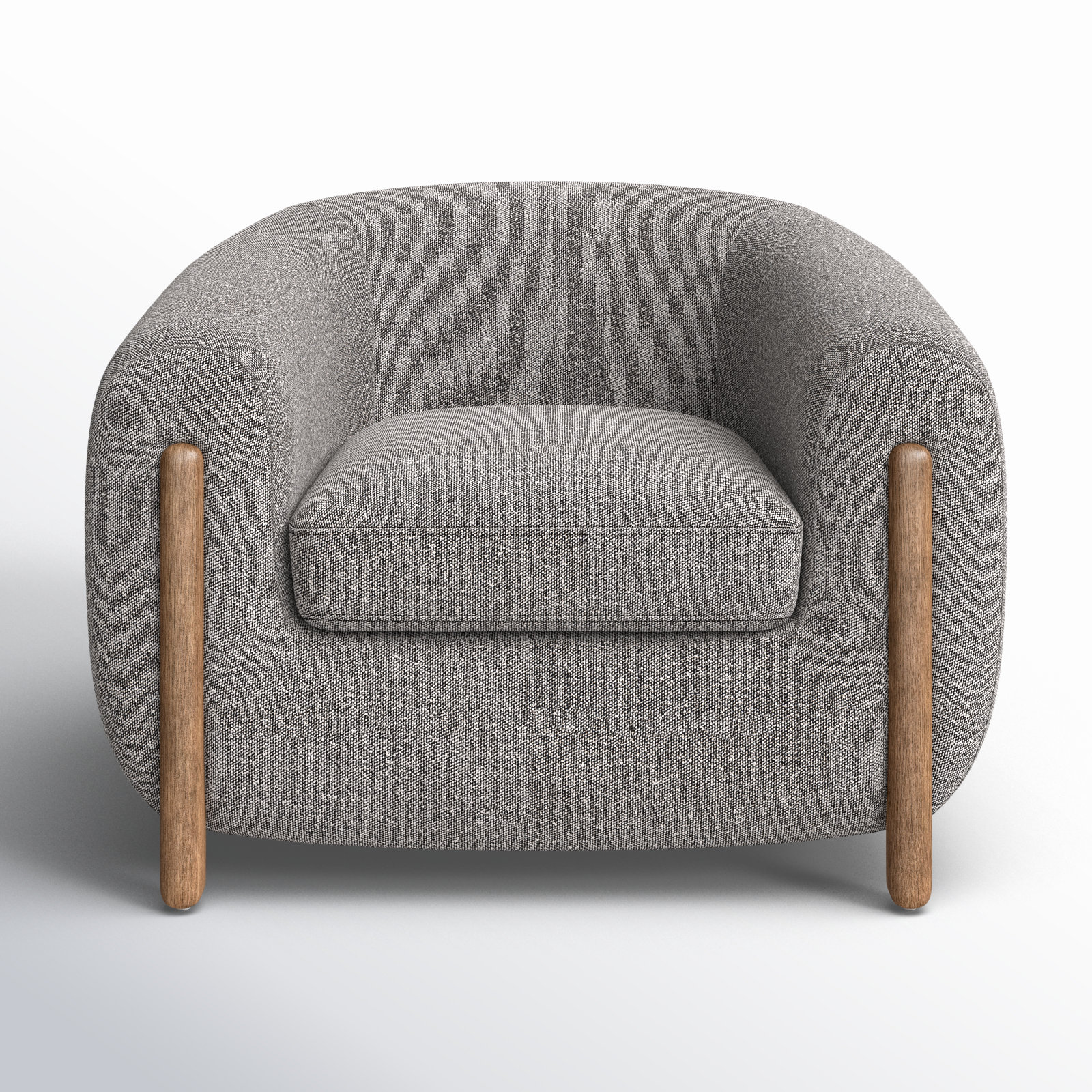 Amaryllis Upholstered Barrel Chair, Capri Ebony