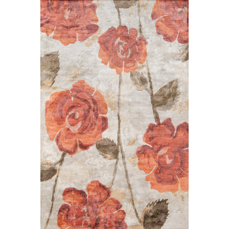 Tapis rouge touffeté à la main Summitville, Rectangle 8 pi 6 po x 11 pi 6 po