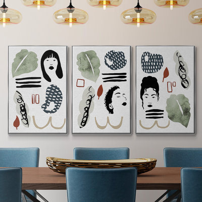 «Collection Mindfulness I», encadré sur toile, 3 pièces
