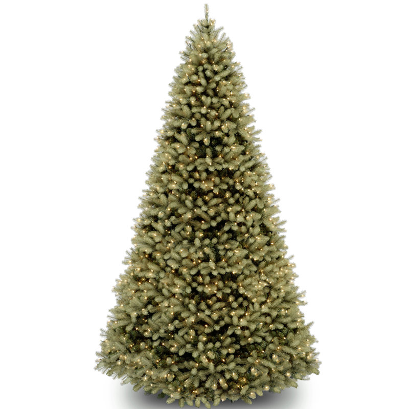 Downswept Douglas Artificial Fir Christmas Tree with Dual Color LED Lights, 10' H