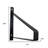 8" Set Of Two Black Metal Wall Mounted Shelf Brackets