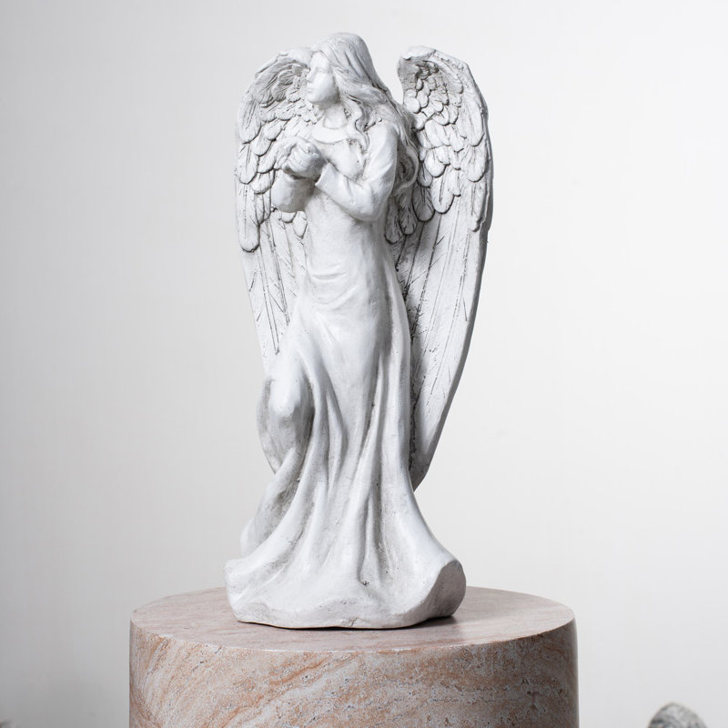 18.5" Angels & Cherubs Mgo Garden Statue
