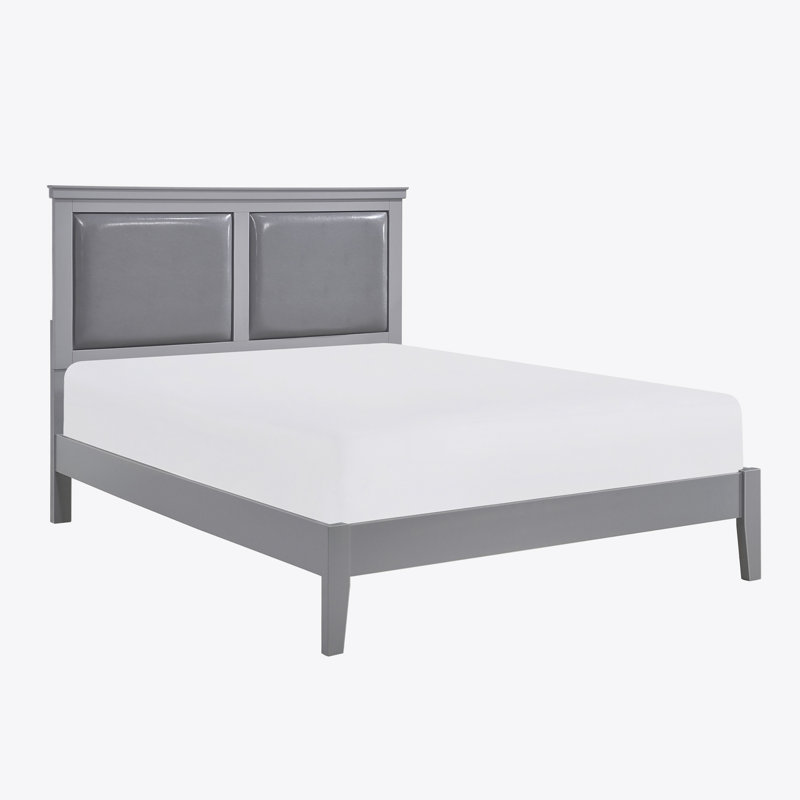 Mobilier de chambre à coucher en bois avec panneau à finition classique 1pc, Grand, Gris