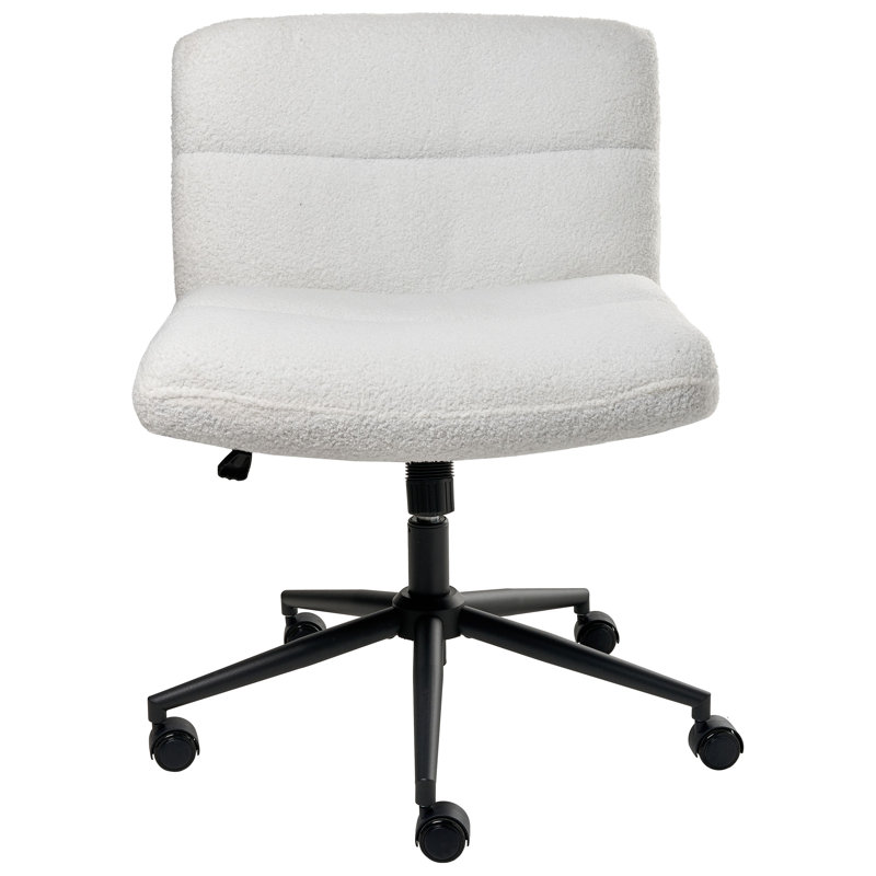 Boucle Office Chair, White