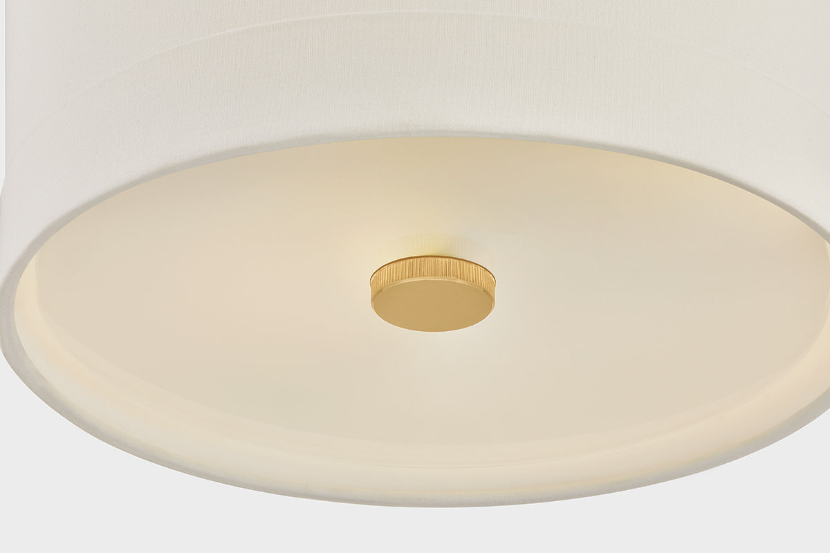 Ashland Pendant Flush Mount, 8.5" H x 14" W x 14" D, E12, 3 Lights