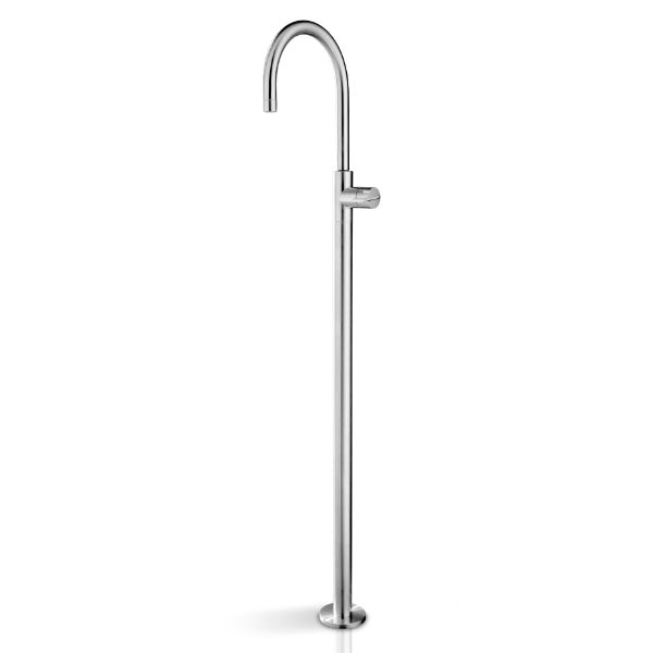 Acquaco Linki Insert Single-Hole Single Handle Freestanding Lavatory Faucet with 11-3/8'' Spout Reach, Satin Stainless