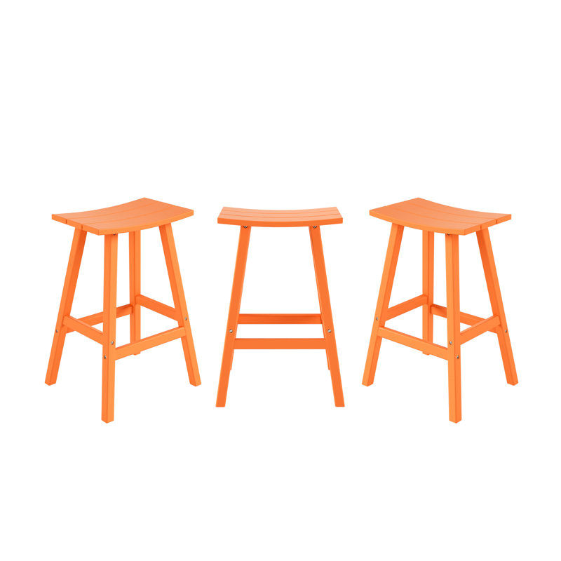 Tabouret d'extérieur Laguna, Orange, Tabouret de bar (siège d'une hauteur de 29 po)