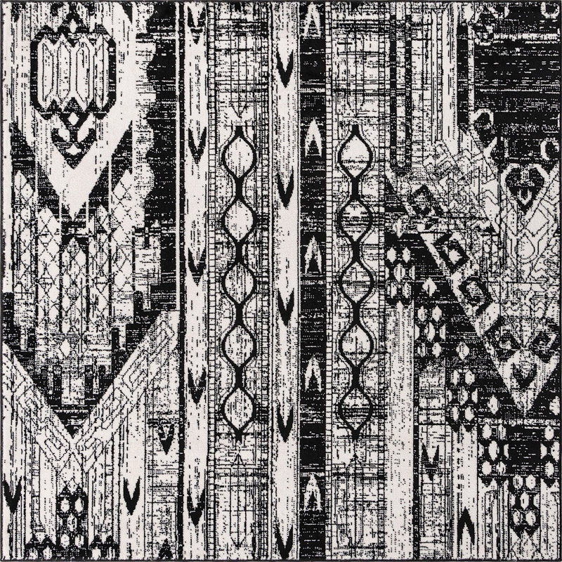 Wenden Ikat Indoor Rug, Square 6'
