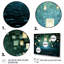 Matrice galaxie abstraite bleu profond et turquoise I - peinture abstraite murale, salon-2147466310-2147466313