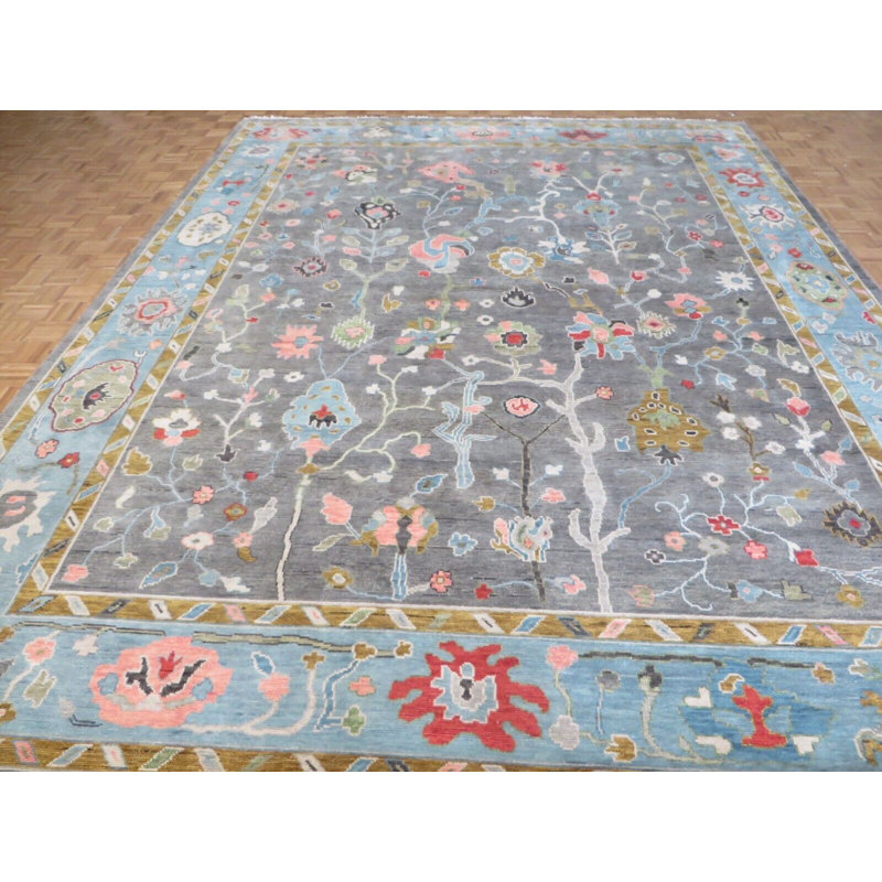 Tapis rectangulaire en laine de conception unique 11 pi 10 po x 15 pi Rectangle
