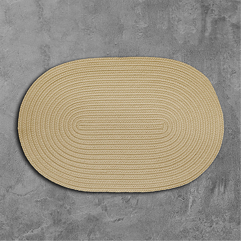 Tapis de type lin réversible pour l'intérieur et l'extérieur Audryanna, Oval 6 pi x 9 pi