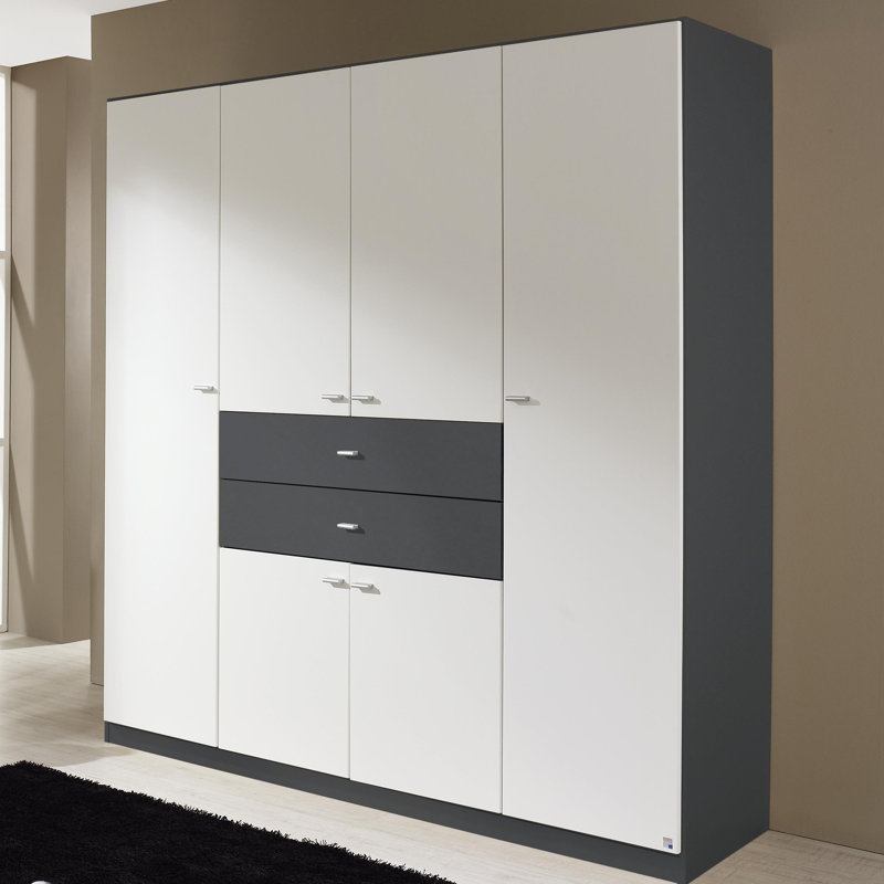 Landsberg 6 Door Wardrobe, Metallic Grey
