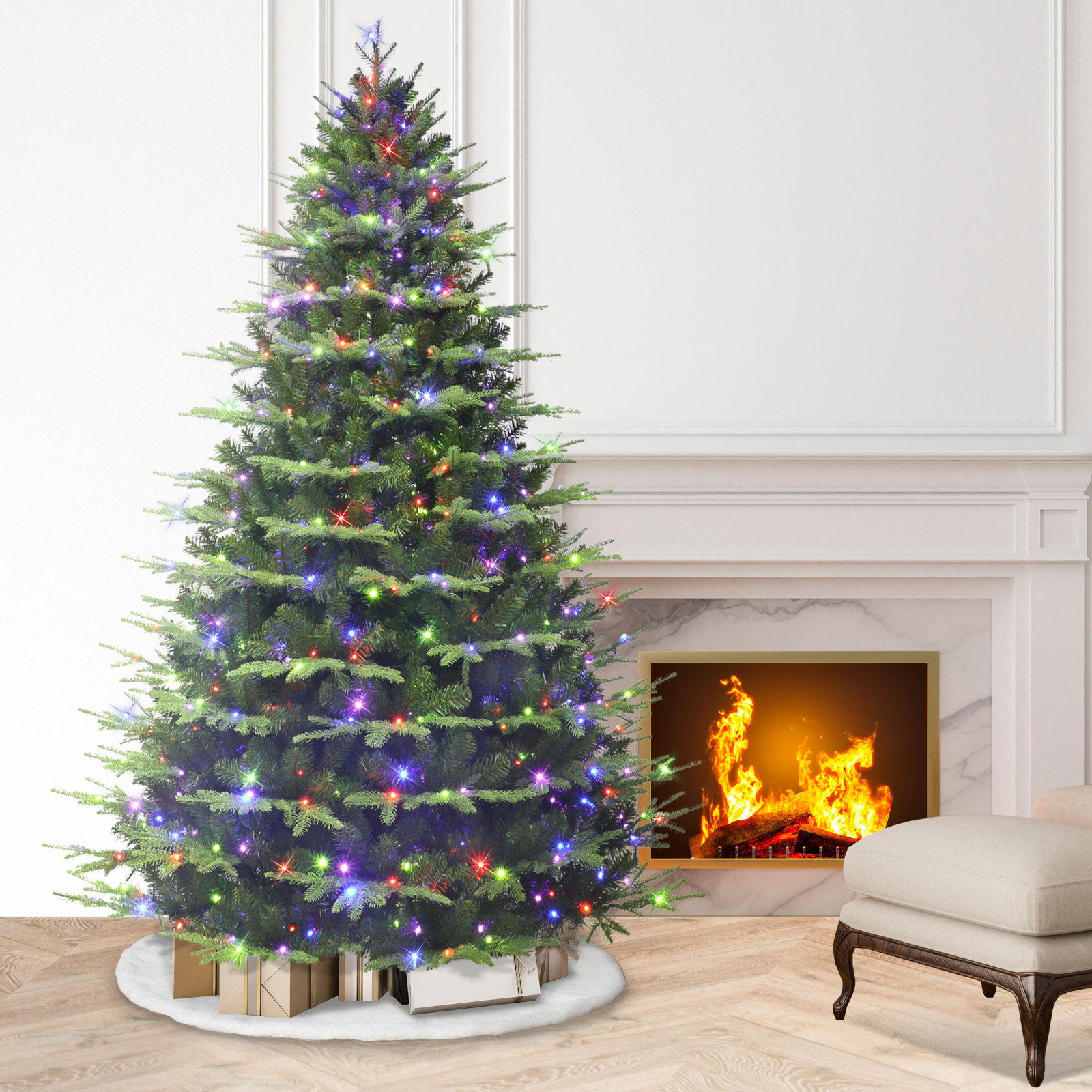 7.5' Pre-Lit Fir Tree