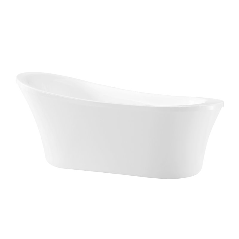 Skylar 70" x 34.25" Freestanding Soaking Acrylic Bathtub