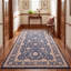 Tapis traditionnel en travertin teint uni, bleu marine, ivoire, or, vert et rose, lavable à la machine, antidérapant, à poils courts, pour l'intérieur et l'extérieur, adapté aux animaux domestiques, idéal pour le salon, la chambre, la salle à manger, l'entrée, le couloir ou le bureau.-1351804961