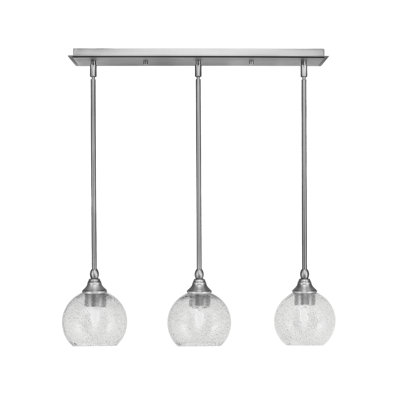 3 Light Stem Hung Linear Pendalier