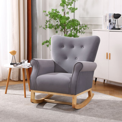 Modern Rocking Chair, Upholstered Accent Chair For Nursery