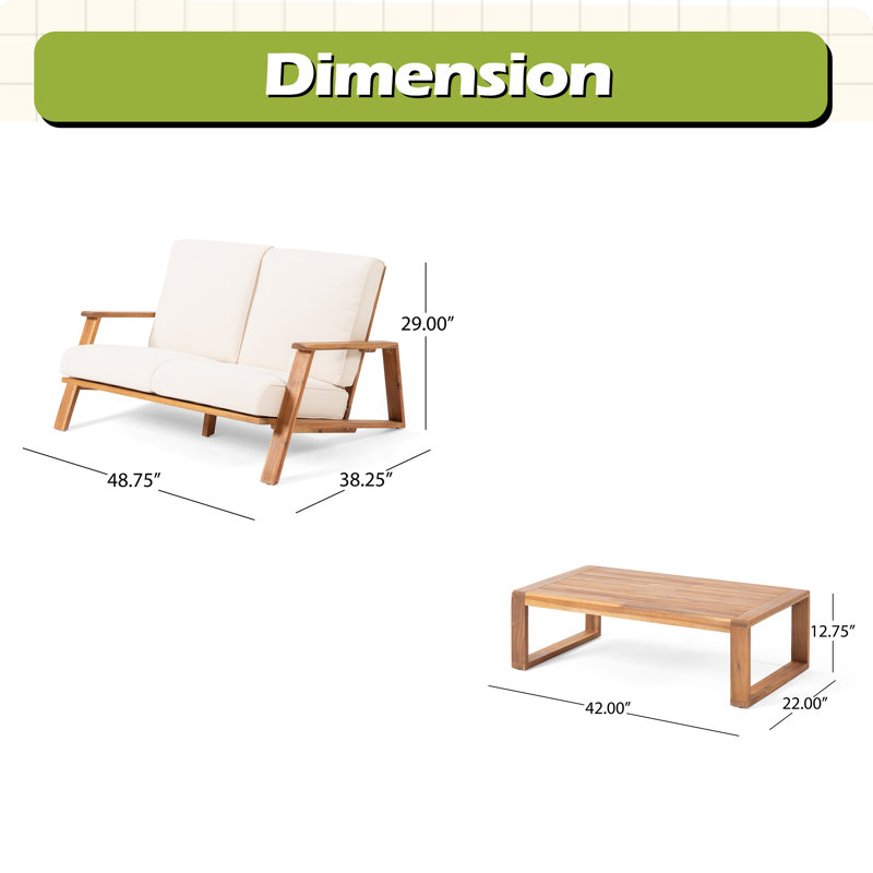 Causeuse + table basse