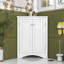 Armoire de rangement triangulaire pour salle de bain avec tablettes réglables pour la cuisine ou la salle de lavage-1406370493
