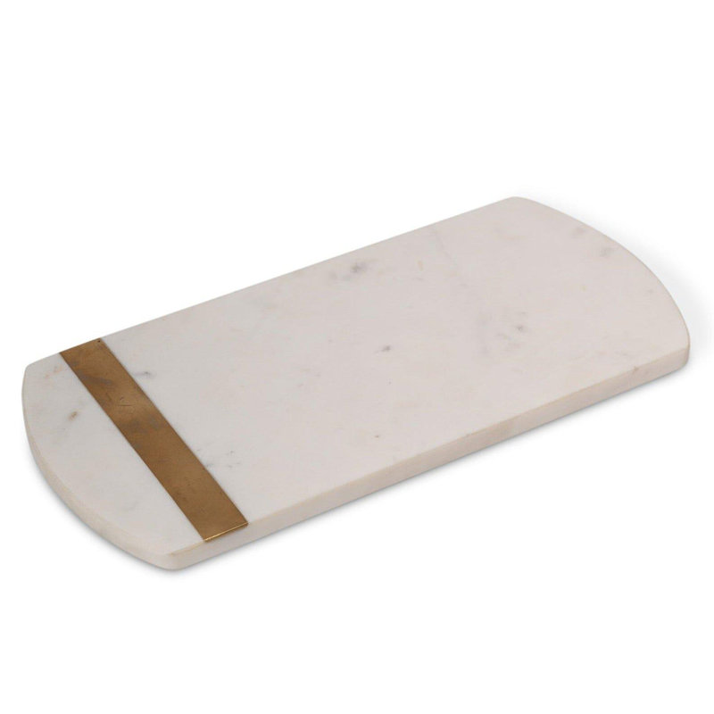 Fairmont Park Adharv Marble Platter, 38cm L x 18cm W, White