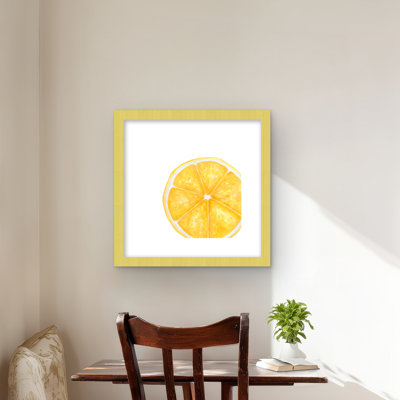 Lemon Slice - Illustrative Gastronomy Framed Matted Print