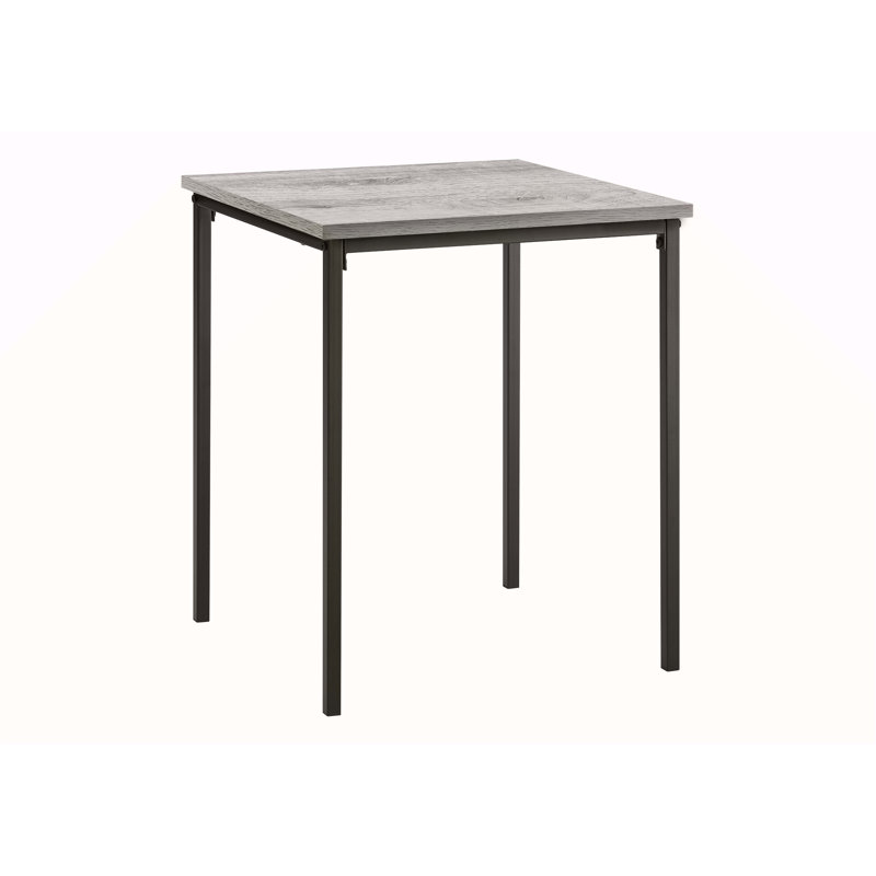 Accent Table, 22" H, Side Table, End, Small, Nightstand, Square, Bedroom, Living Room, Laminate, Black Metal, Contemporary, Modern