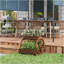 Lit de jardin surélevé à 2 niveaux Outsunny, boîtes à fleurs en bois avec trous de drainage, 25 po x 21 po x 24 po