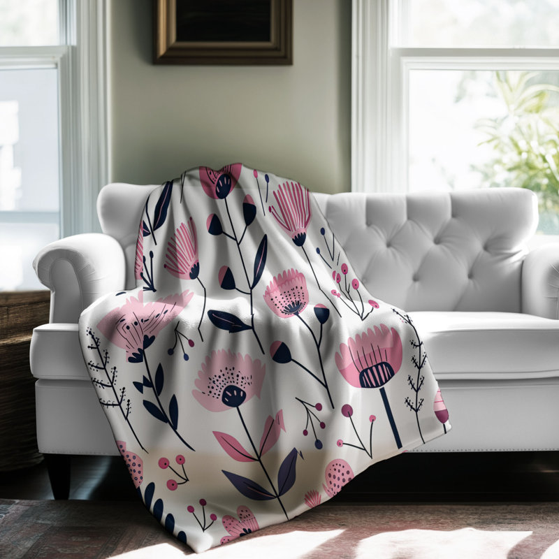 Jeté de style scandinave 1 pièce en sherpa de qualité supérieure, L 60 po x L 80 po
