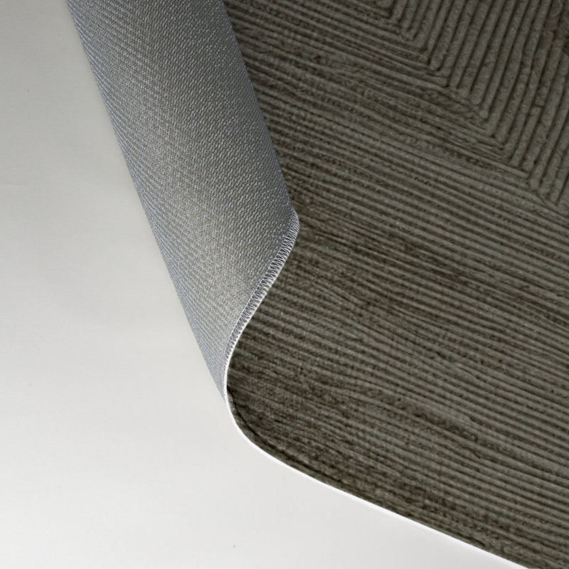 Abstract Gray Indoor and Outdoor Area Rug, Rectangle 5' x 7'