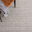 Tapis en coton / laine tissé à la main Vermont en brun / ivoire-130285042